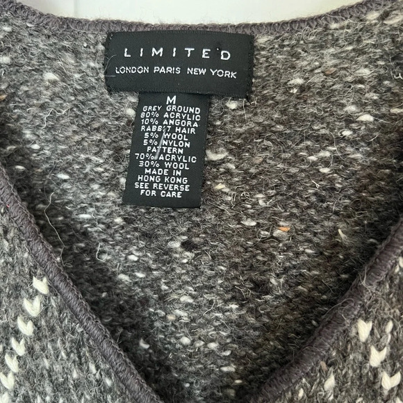 Vintage Wool Blend Y2K Argyle Vest M - Picture 2 of 4